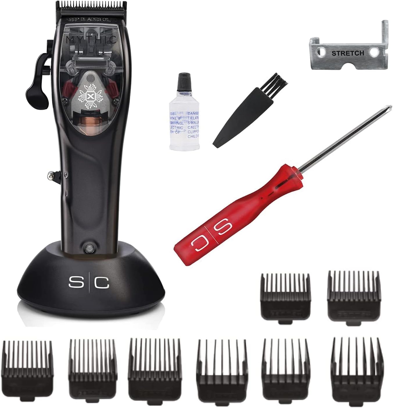 HC-100M(RED) Hair Clipper – Professional Hair Cutting Machine with Powerful Magnetic Motor - Image 4