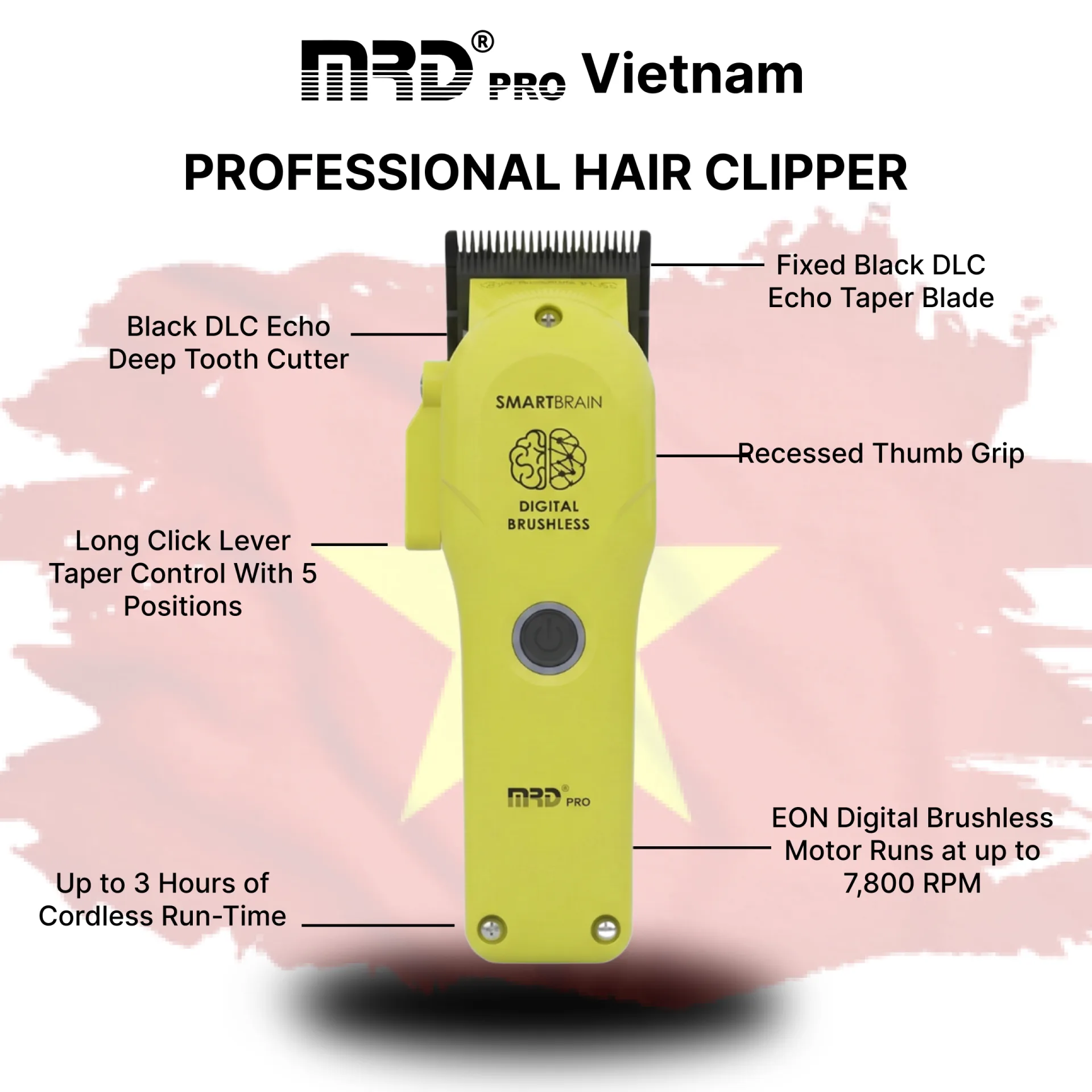 MRDPRO 3969ST Clipper-GREEN- Powerful Motor, Ultra-Close Edging, Sharp & Precise - Image 6