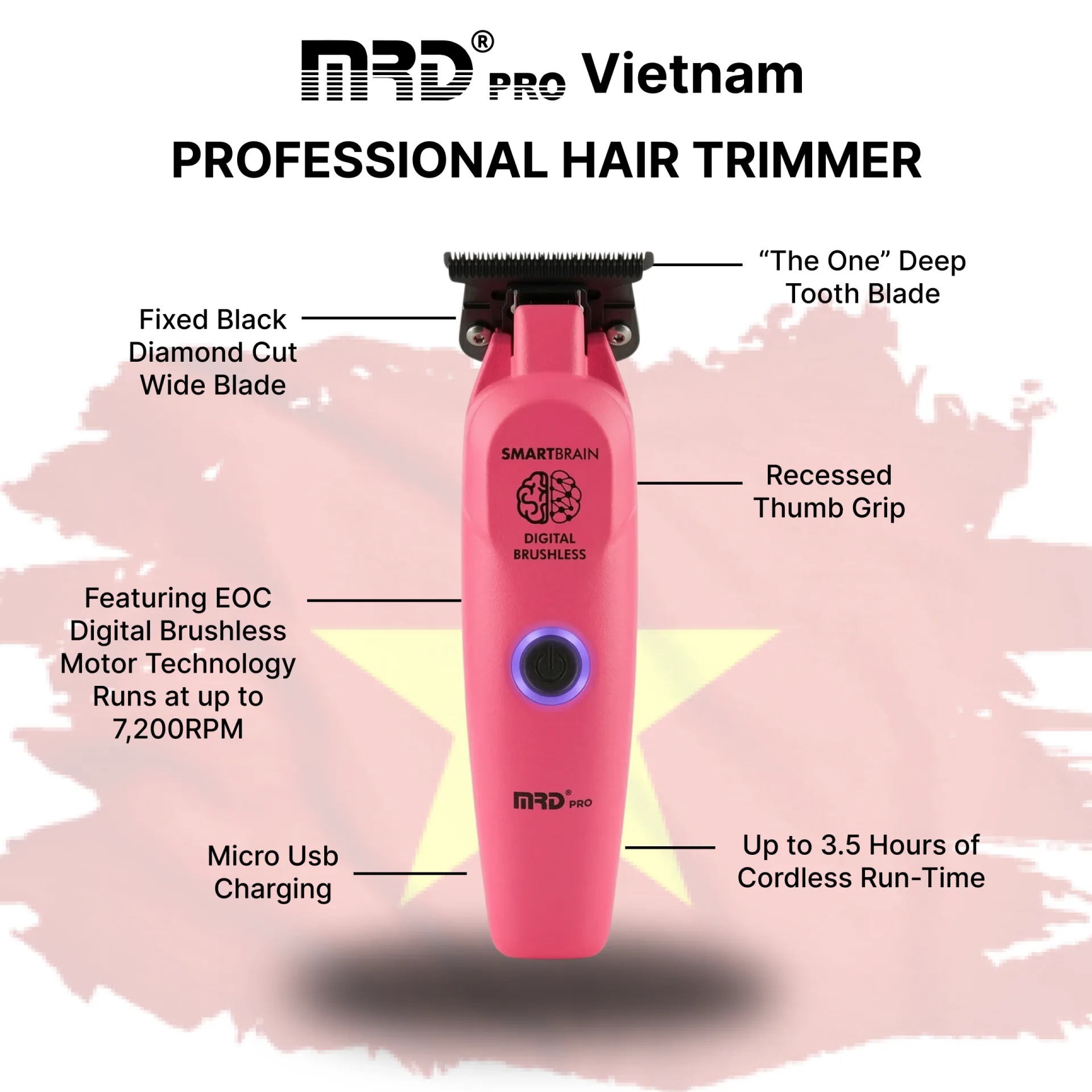 MRDPRO GMT 3969ST-PINK- Edge Trimmer – Ultra-Close Cutting, Sharp Lines - Image 7