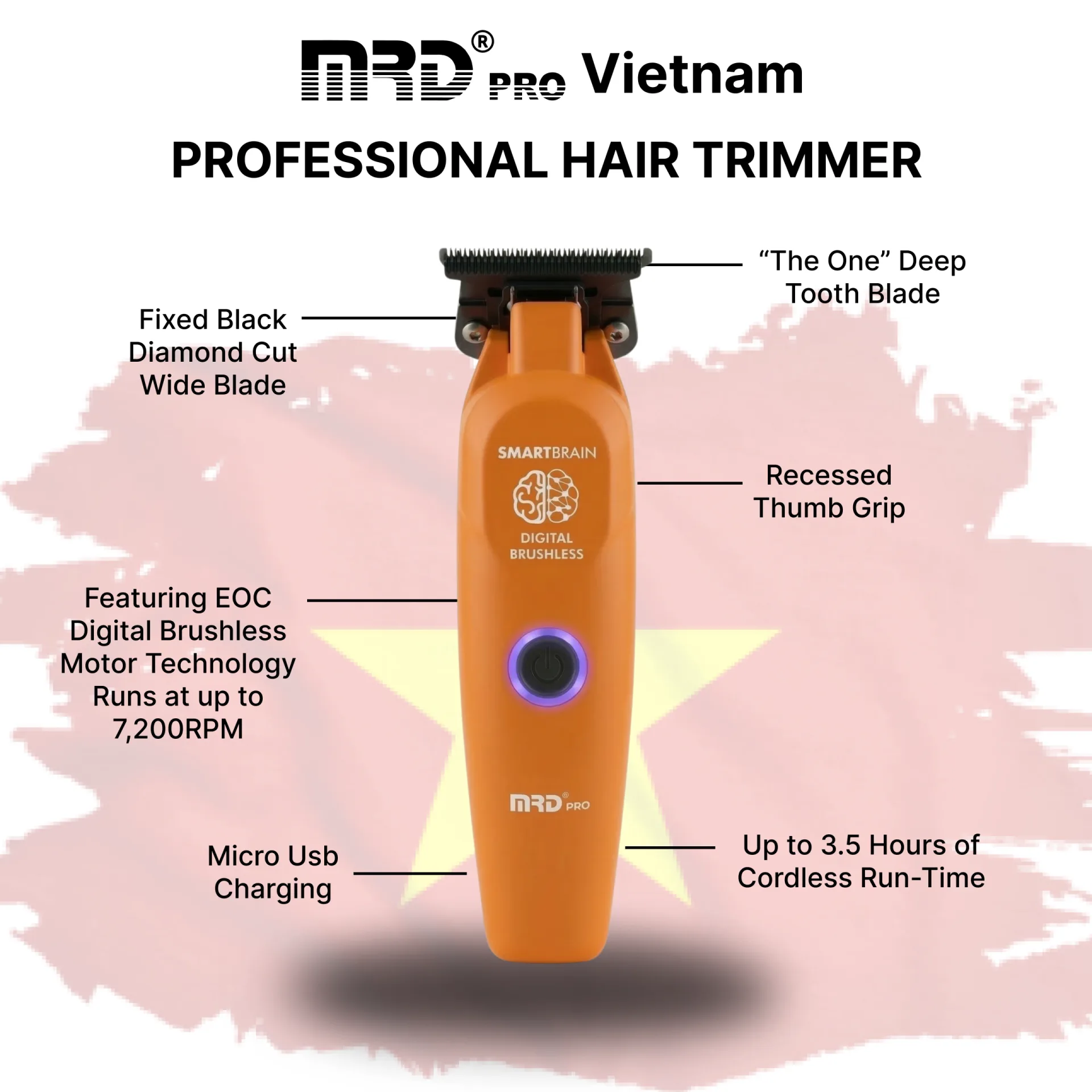 MRDPRO GMT 3969ST-ORANGE- Edge Trimmer – Ultra-Close Cutting, Sharp Lines - Image 7