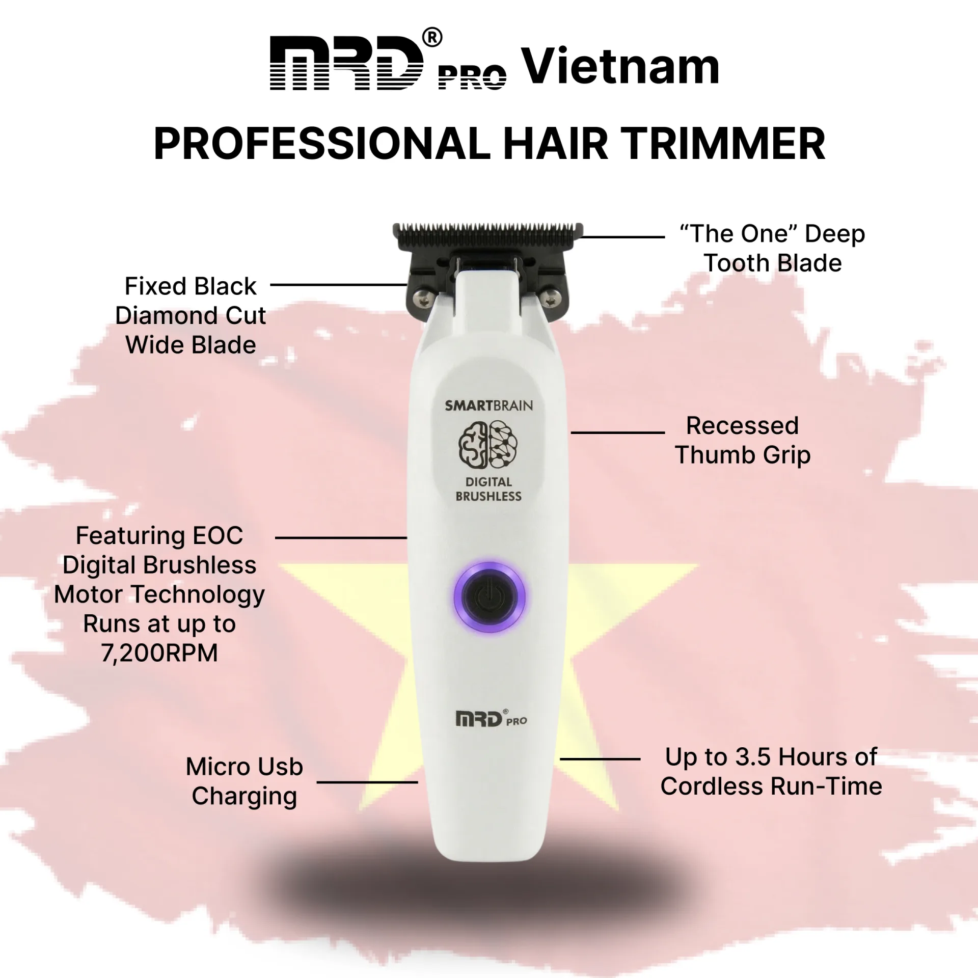 MRDPRO GMT 3969ST-WHITE- Edge Trimmer – Ultra-Close Cutting, Sharp Lines - Image 7