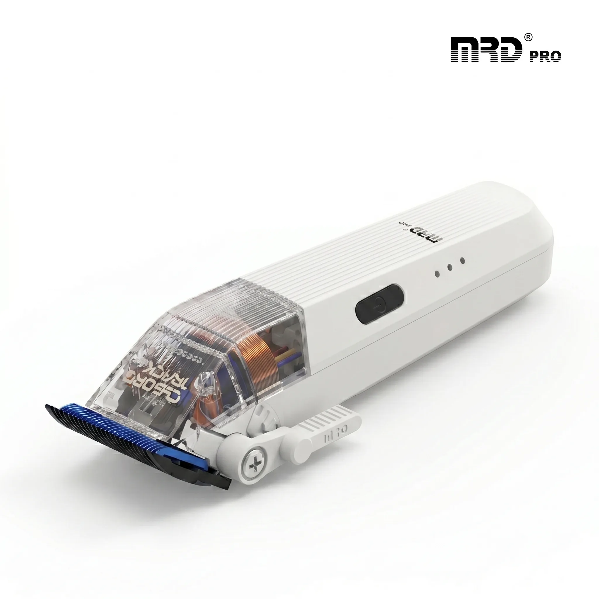 MRDpro CYBORG PRO 2026-WHITE-Professional Cordless Hair Clipper - Full Metal, 3300mAh, BLPU Motor for Barbers - Image 3