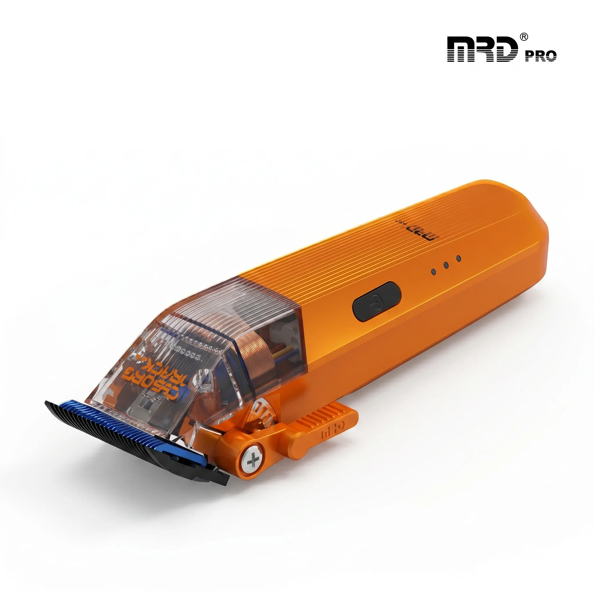 MRDpro CYBORG PRO 2026-ORANGE-Professional Cordless Hair Clipper - Full Metal, 3300mAh, BLPU Motor for Barbers - Image 3
