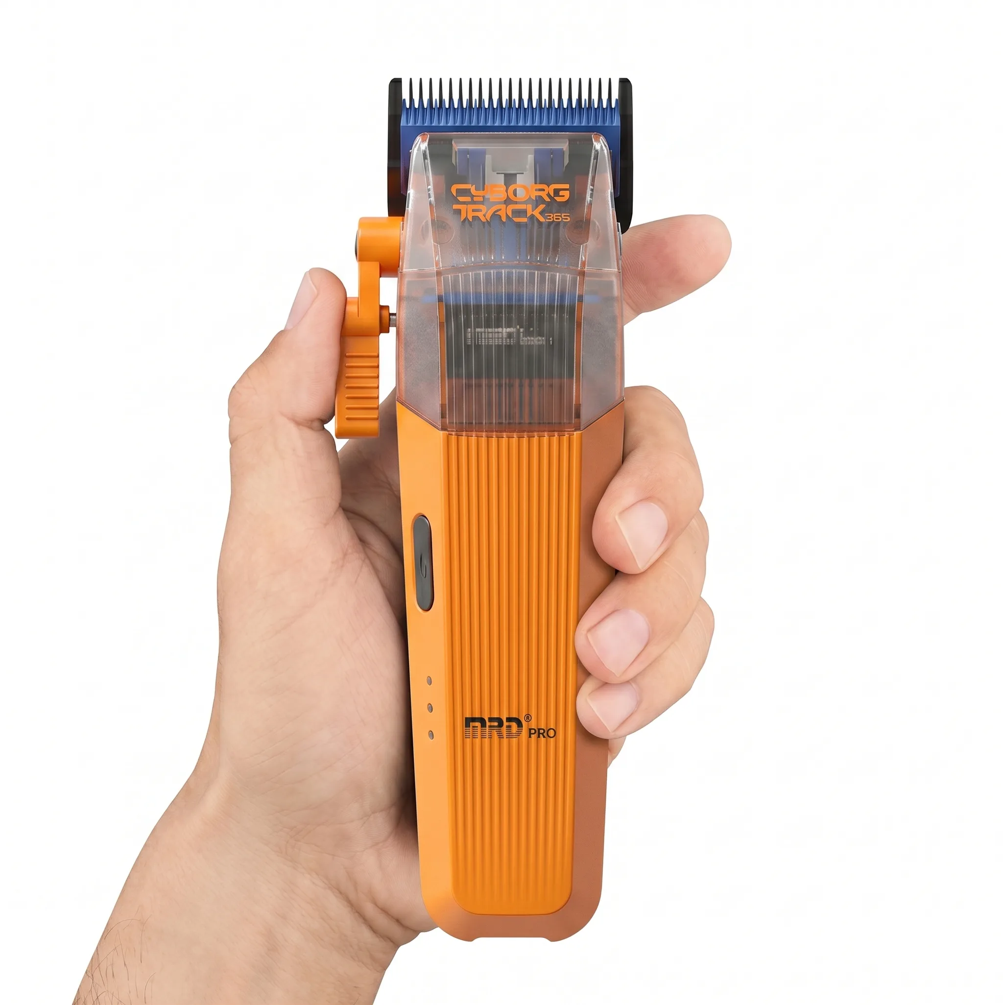 MRDpro CYBORG PRO 2026-ORANGE-Professional Cordless Hair Clipper - Full Metal, 3300mAh, BLPU Motor for Barbers - Image 5