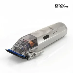 Alternative view of MRDpro CYBORG PRO 2026-SILVER-Professional Cordless Hair Clipper - Full Metal, 3300mAh, BLPU Motor for Barbers