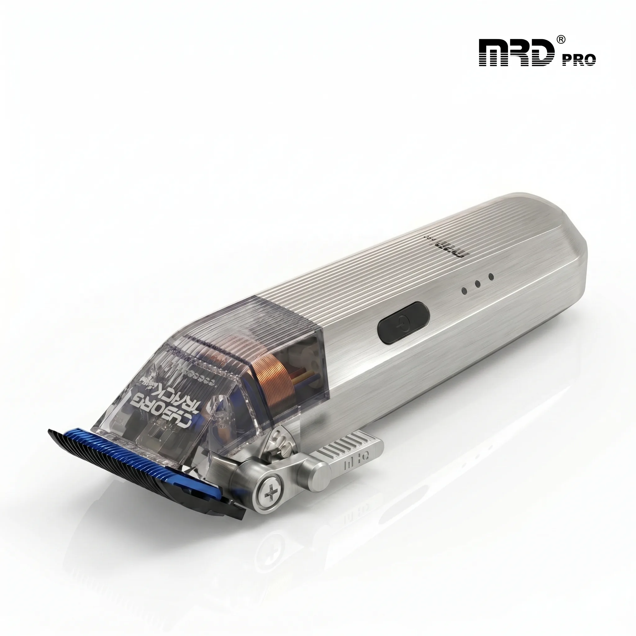 MRDpro CYBORG PRO 2026-SILVER-Professional Cordless Hair Clipper - Full Metal, 3300mAh, BLPU Motor for Barbers - Image 2