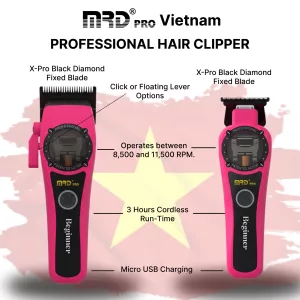 Alternative view of MRDPRO SET HC-999(WHITE) Hair Clipper – High-Speed Trimmer, Edge Liner, 11,000 RPM