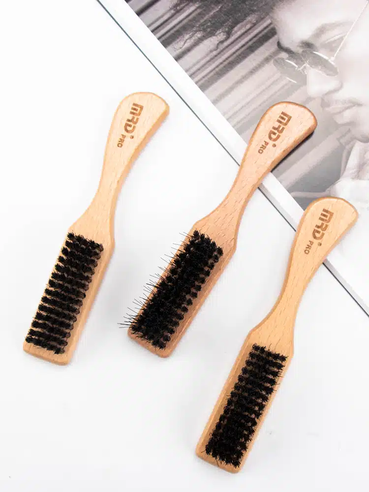 MRDpro Barber Neck Duster – Premium Wooden Handle Hair Sweeping Brush with Soft Bristles for Professional Salon & Barber - Image 2