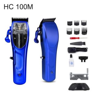 HC-100M(BLUE) Hair Clipper – Professional Hair Cutting Machine with Powerful Magnetic Motor