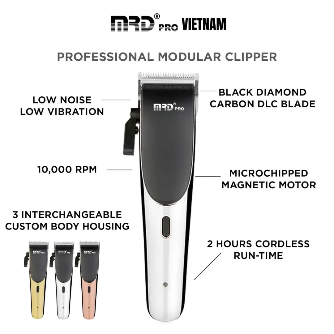 MRDpro Ergo HC-90 Professional Hair Clipper | 10,000 RPM Magnetic Motor & DLC Blade - Image 3