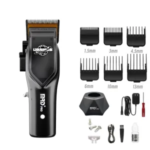 Alternative view of Uranus Professional Barber Clipper HC-3969V-BLACK-Charging Dock, Zero Gap, 7500 RPM Motor, DLC Blade