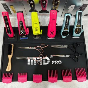 Professional Heat & Water Resistant Barber Mat & Station Organizer with Non-Slip Grip